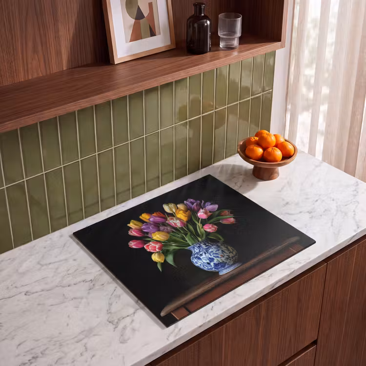 Herdabdeckplatte - Tulpen - Farben - Vase — 4