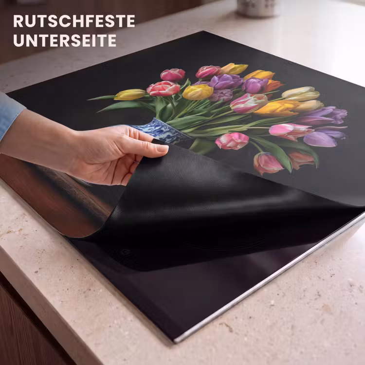 Herdabdeckplatte - Tulpen - Farben - Vase — 6