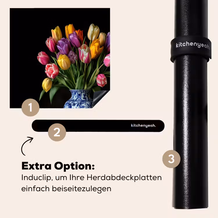 Herdabdeckplatte - Tulpen - Farben - Vase — 8