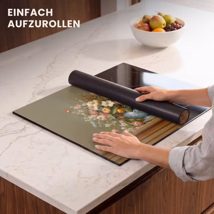 Herdabdeckplatte - Vase - Pastell - Farben - Blumen — 7