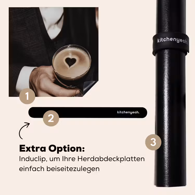 Herdabdeckplatte - Herz - Cocktail - Espresso Martini - Hand — 8