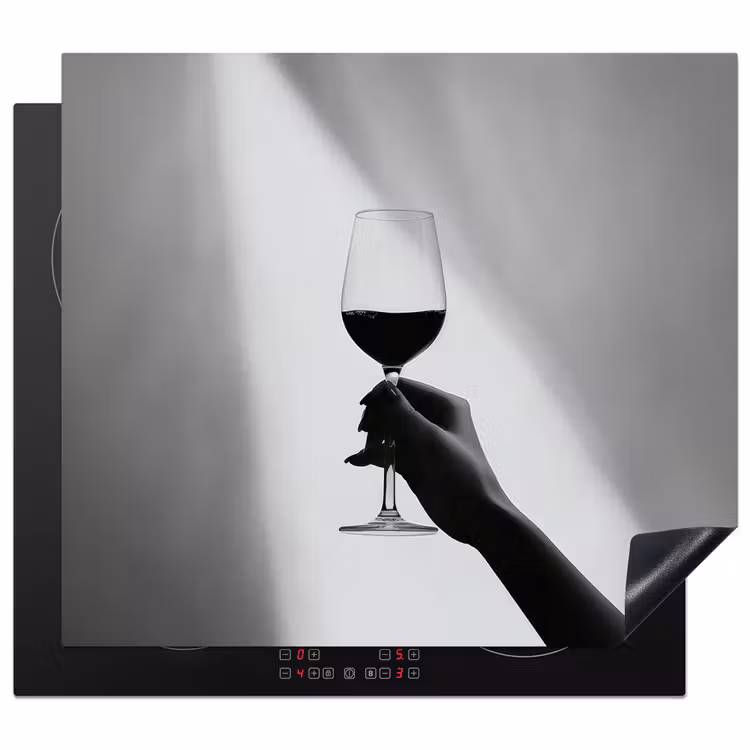 Herdabdeckplatte - Leicht - Wein - Rot - Glas — 1