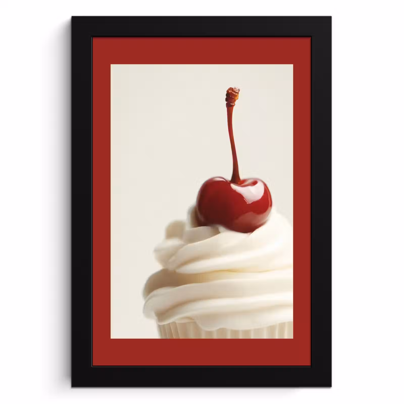 Bilder mit Rahmen - Cupcake - Kirsche - Rot — 1