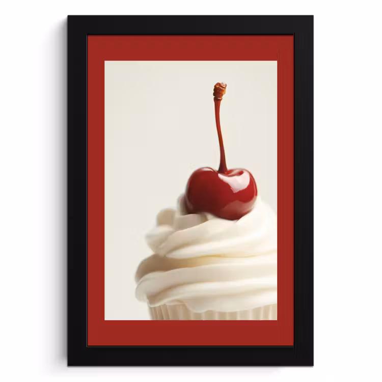 Bilder mit Rahmen - Cupcake - Kirsche - Rot — 1