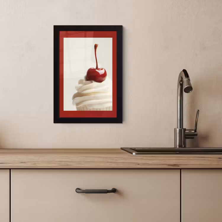 Bilder mit Rahmen - Cupcake - Kirsche - Rot — 3