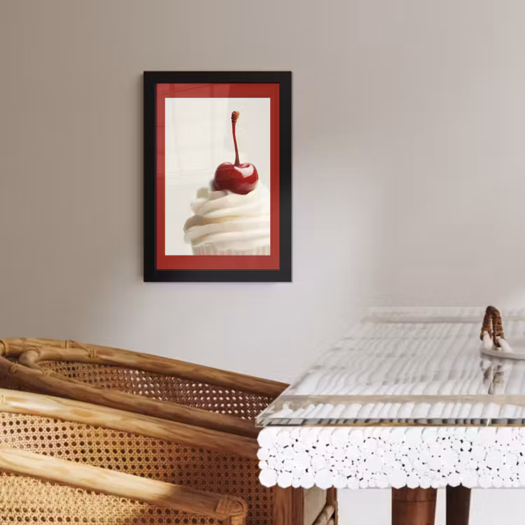 Bilder mit Rahmen - Cupcake - Kirsche - Rot — 4
