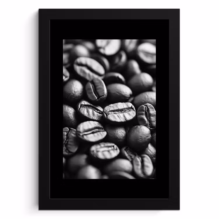 Bilder mit Rahmen - Kaffeebohnen - Schwarz - Vintage — 1