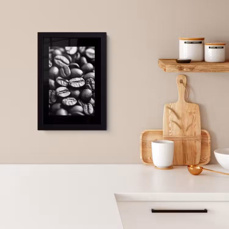 Bilder mit Rahmen - Kaffeebohnen - Schwarz - Vintage — 2