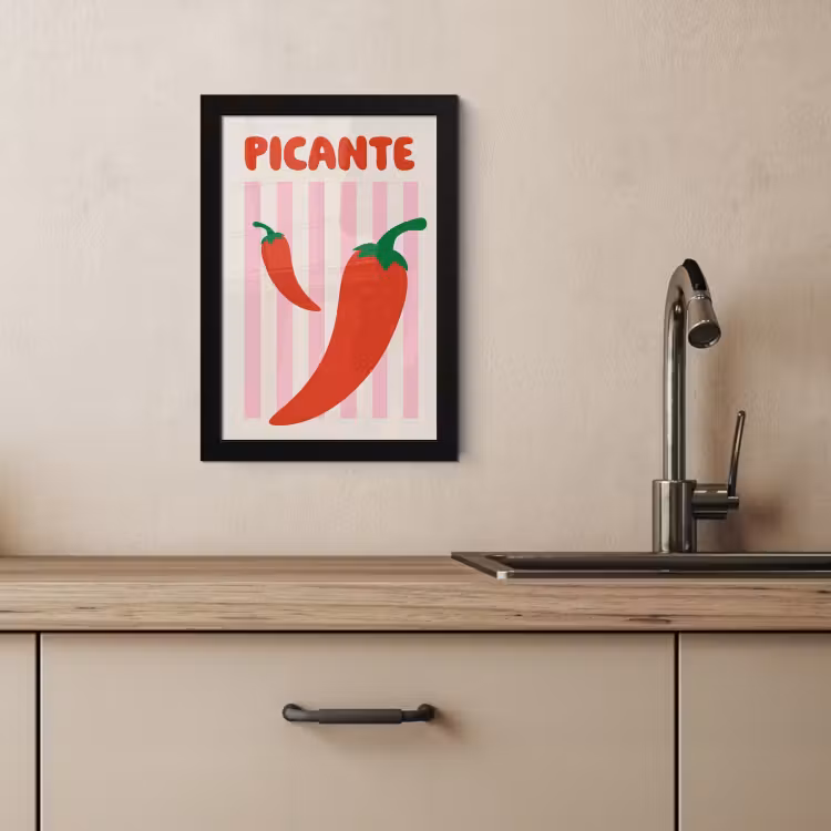 Bilder mit Rahmen - Scharf - Paprika - Rot — 2