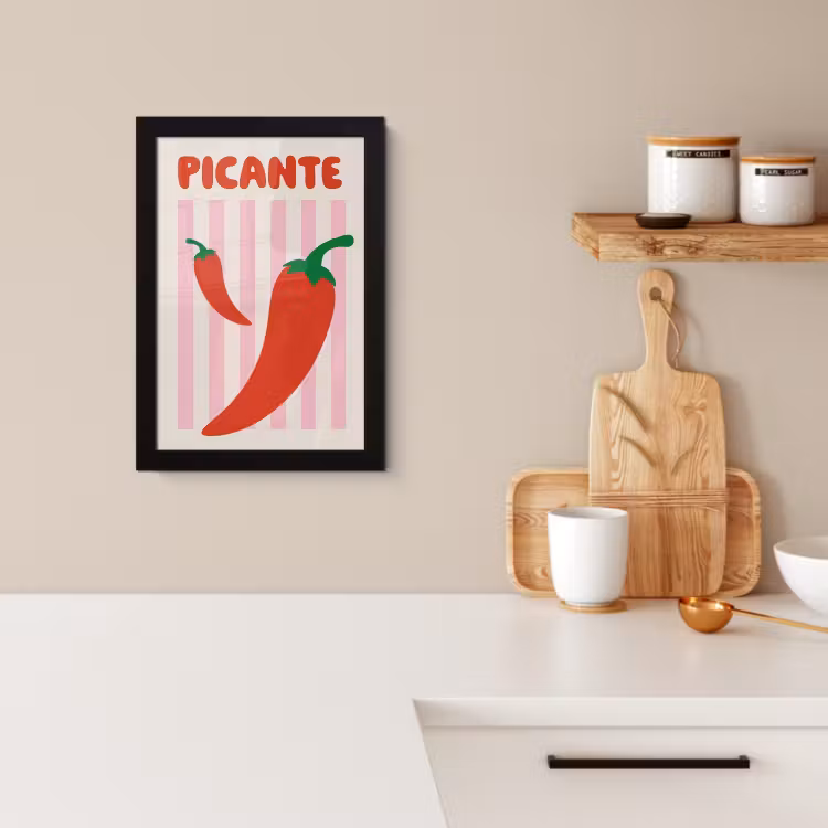 Bilder mit Rahmen - Scharf - Paprika - Rot — 3