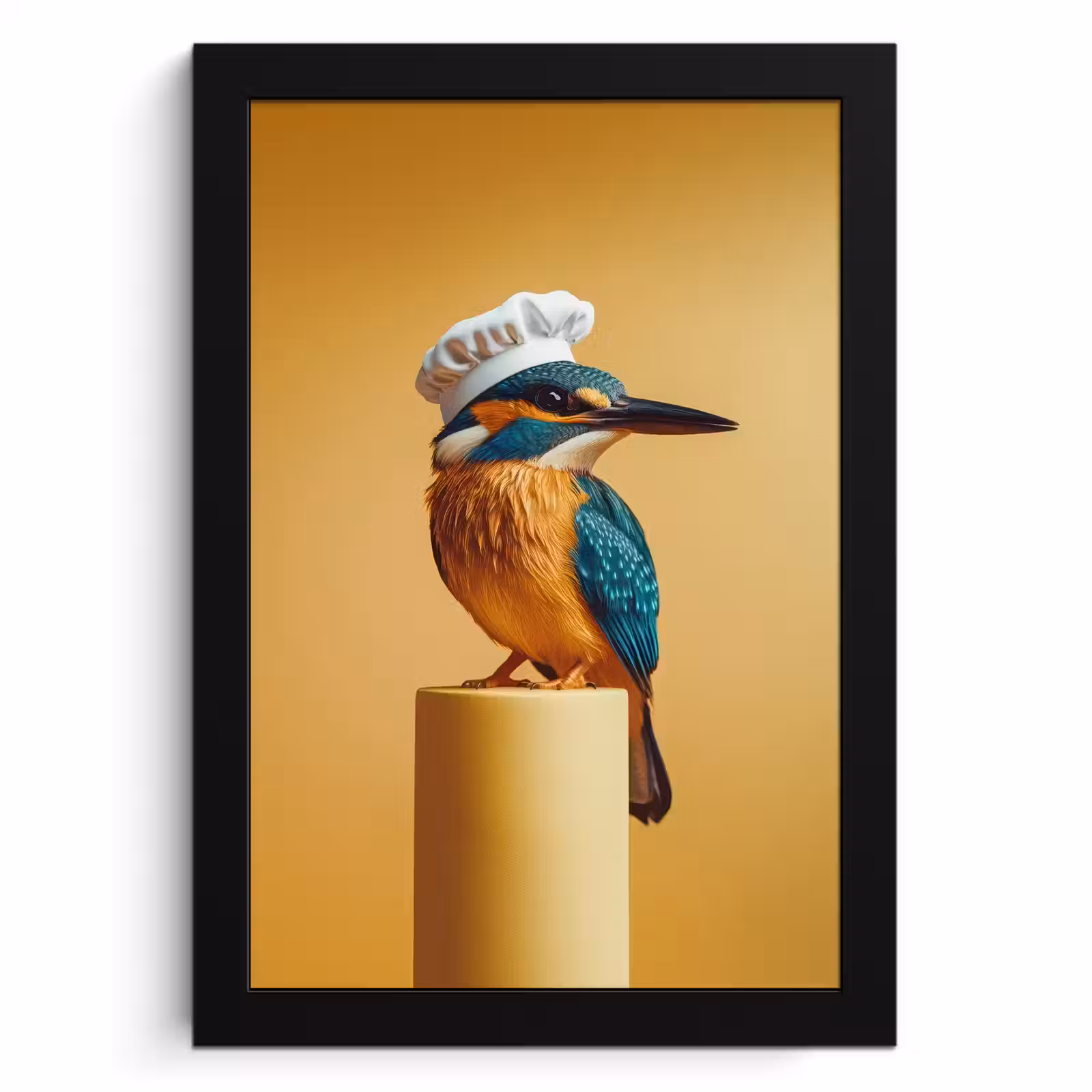 Bilder mit Rahmen - Eisvogel - Säule - Kochmütze - Vogel — 1