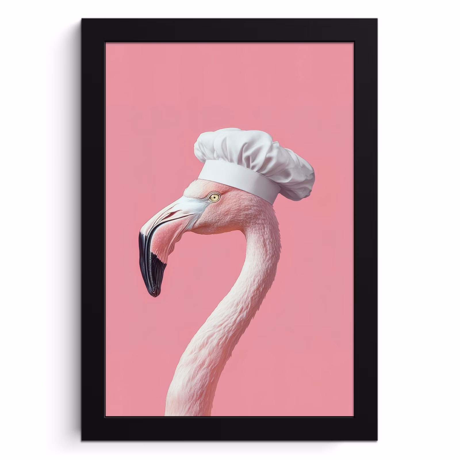 Bilder mit Rahmen - Flamingo - Rosa - Kochmütze - Vogel — 1