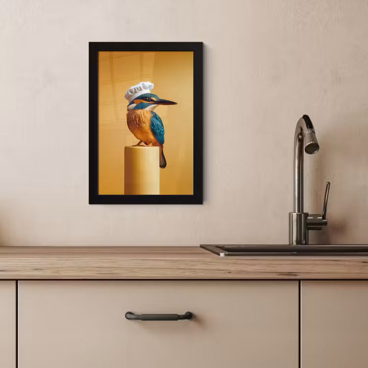 Bilder mit Rahmen - Eisvogel - Säule - Kochmütze - Vogel — 4