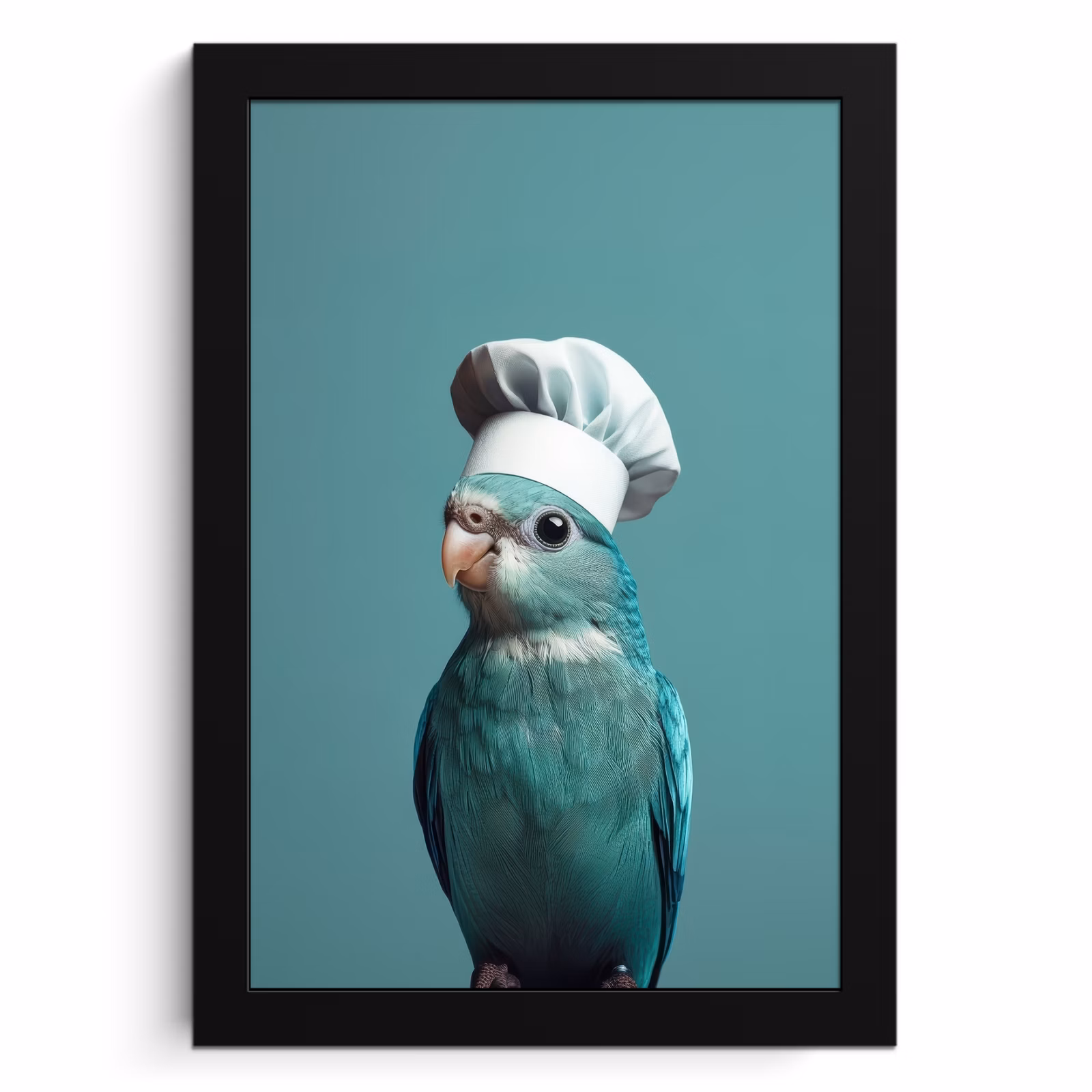 Bilder mit Rahmen - Wellensittich - Vogel - Kochmütze - Süß — 1