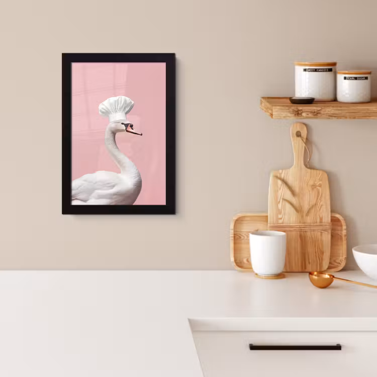 Bilder mit Rahmen - Schwan - Kochmütze - Schön - Klassisch — 2