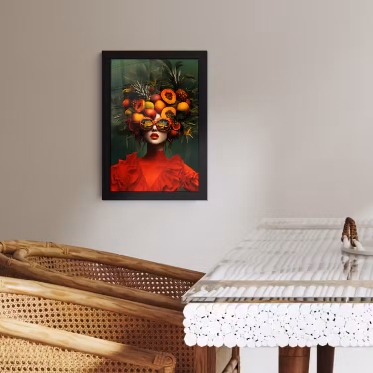 Bilder mit Rahmen - Frau - Früchte - Papaya - Ananas — 4