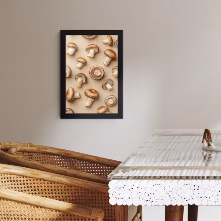 Bilder mit Rahmen - Kastanienpilze - Beige — 3