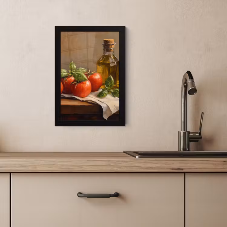 Bilder mit Rahmen - Tomaten - Olivenöl - Stilleben — 4