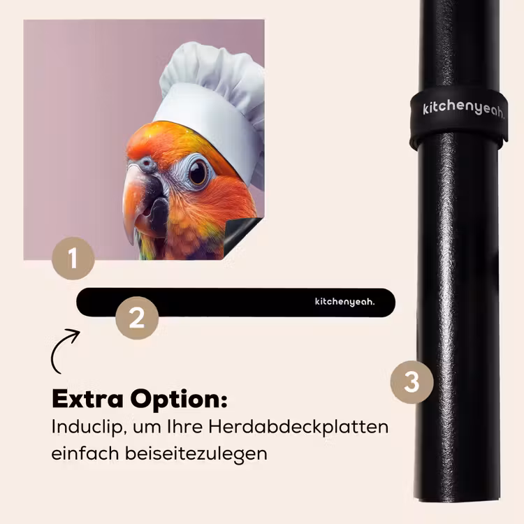 Herdabdeckplatte - Papagei - Kochmütze - Neugierig - Vogel — 8