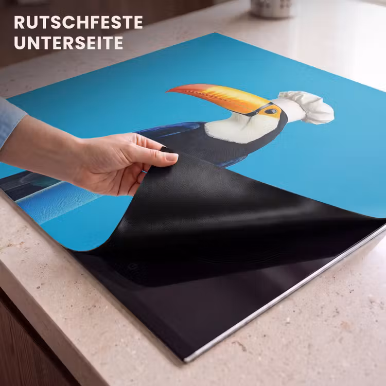 Herdabdeckplatte - Tukan - Sockel - Vogel - Kochmütze — 6