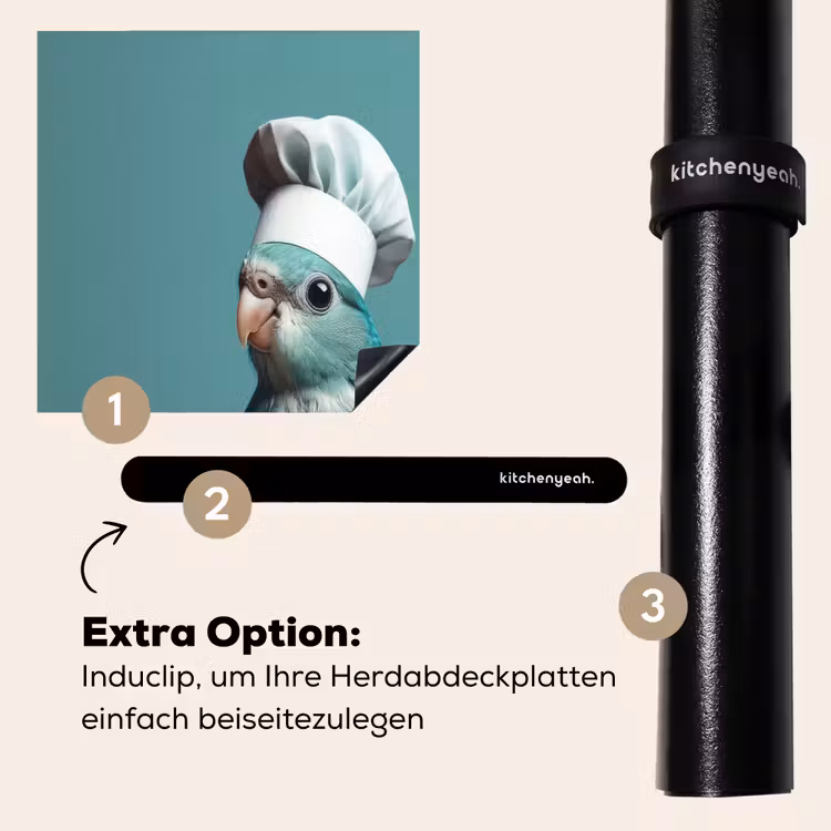Herdabdeckplatte - Wellensittich - Vogel - Kochmütze - Süß — 8