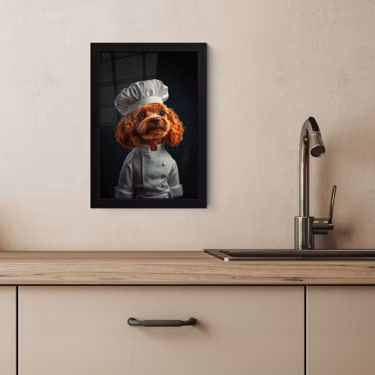 Bilder mit Rahmen - Braun - Koch - Hund — 2