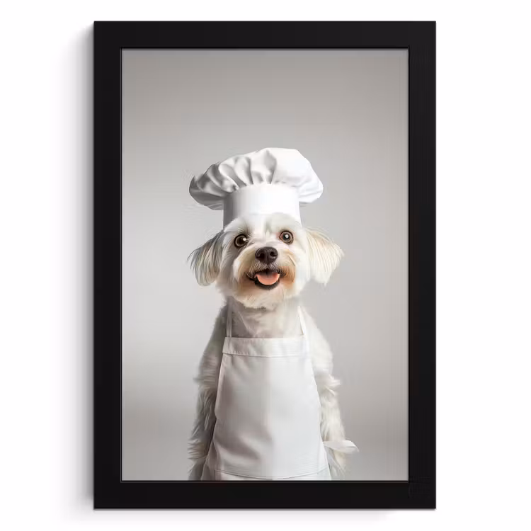 Bilder mit Rahmen - Hund - Weiß - Koch — 1