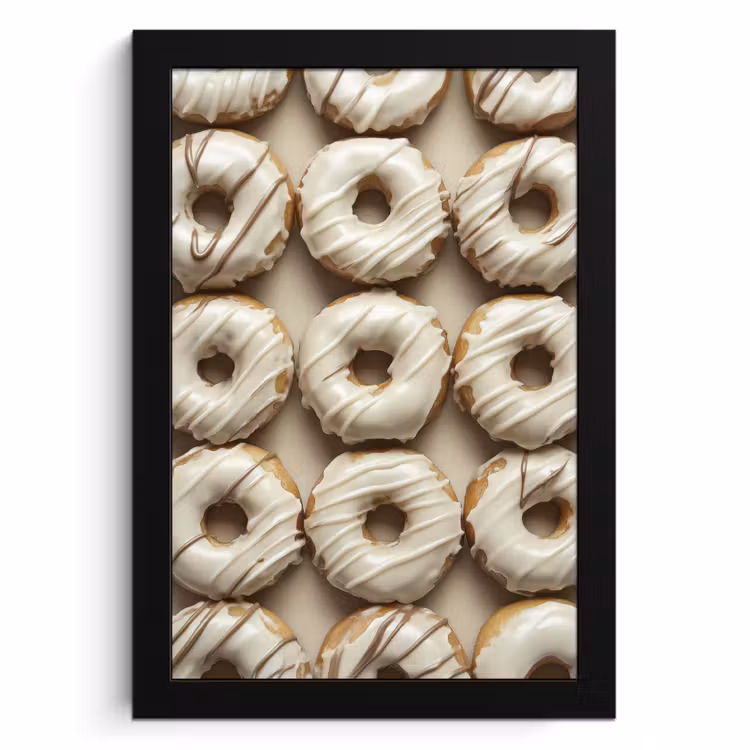 Bilder mit Rahmen - Donuts - Schokolade - Weiß - Beige — 1