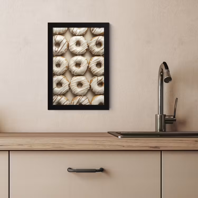 Bilder mit Rahmen - Donuts - Schokolade - Weiß - Beige — 2