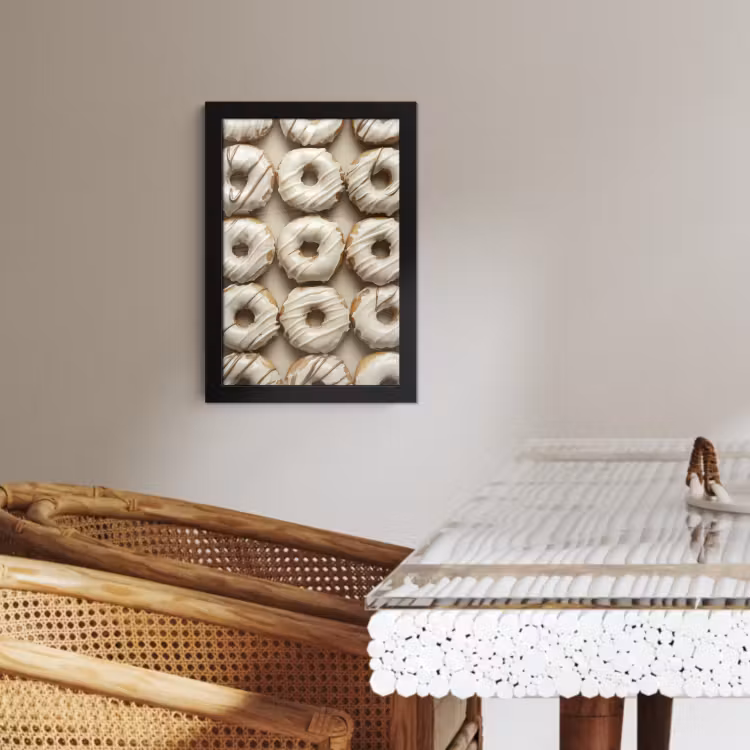 Bilder mit Rahmen - Donuts - Schokolade - Weiß - Beige — 4