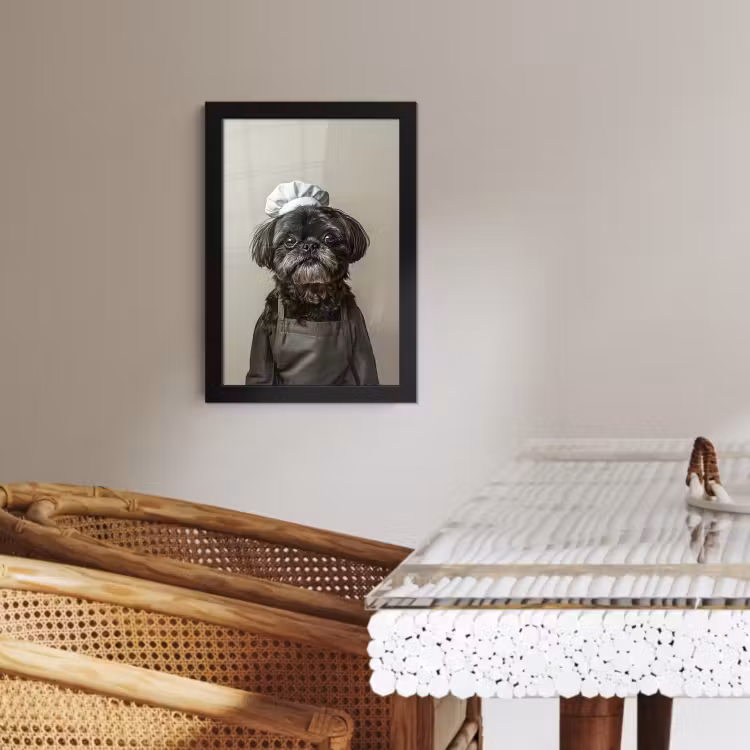 Bilder mit Rahmen - Kochkleidung - Schwarz - Hund — 4