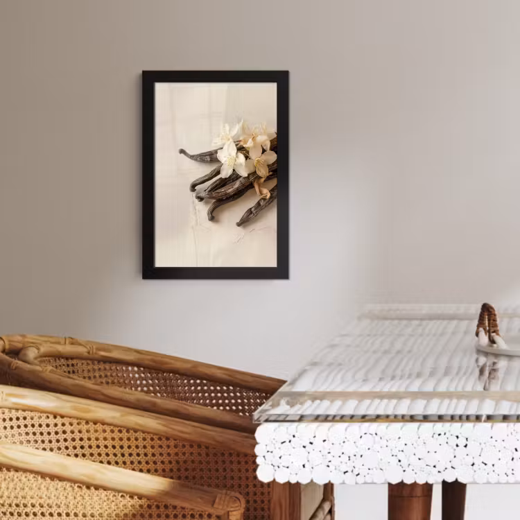 Bilder mit Rahmen - Vanille - Geblümt - Beige — 4