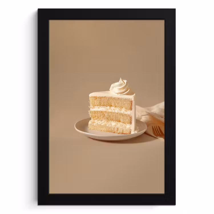 Bilder mit Rahmen - Vanillekuchen - Torte - Cremig — 1