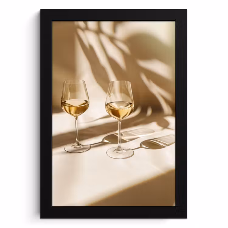 Bilder mit Rahmen - Wein - Weingläser - Weiß — 1