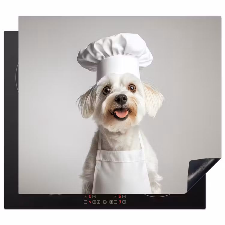 Herdabdeckplatte - Hund - Weiß - Koch — 1