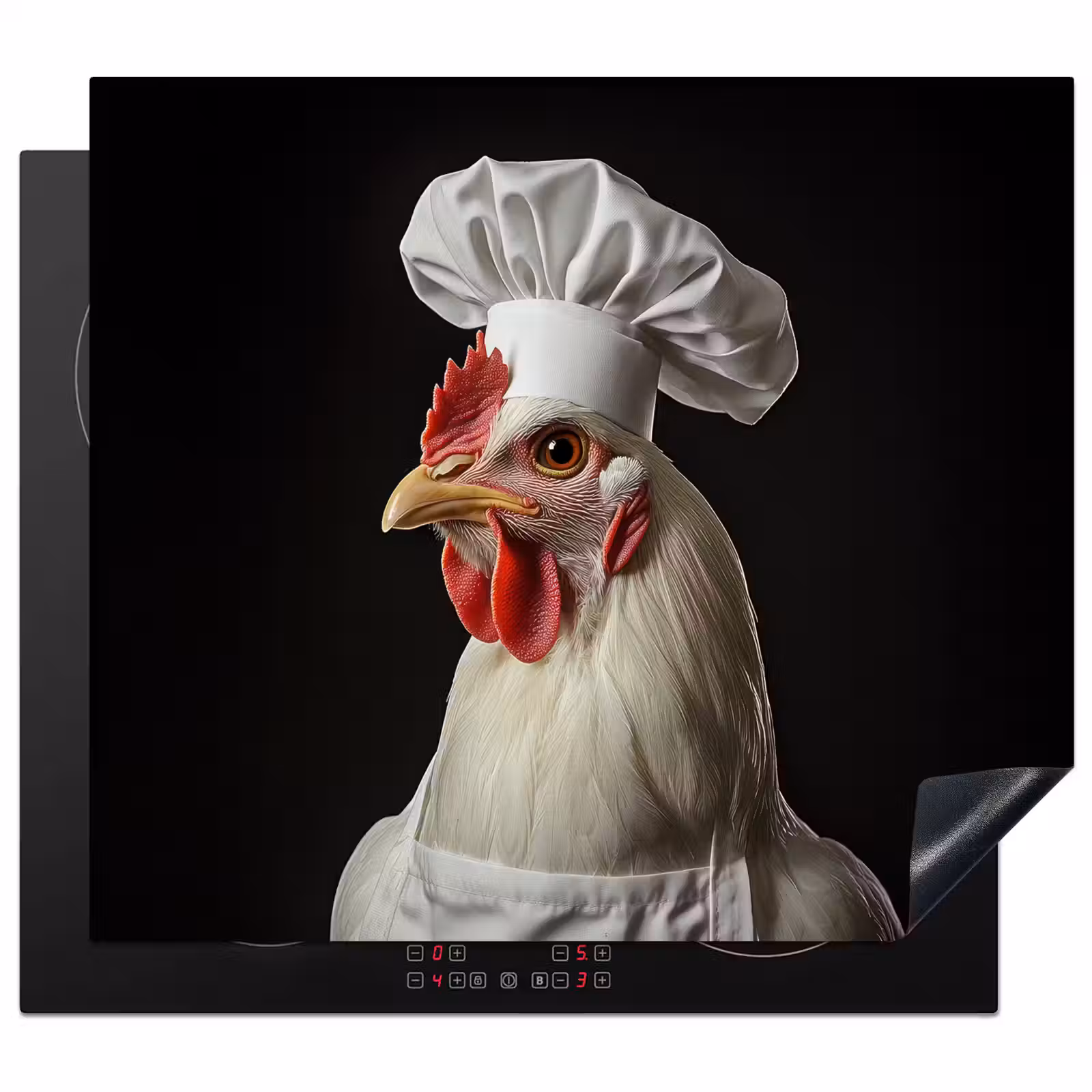 Herdabdeckplatte - Koch - Rot - Huhn — 1