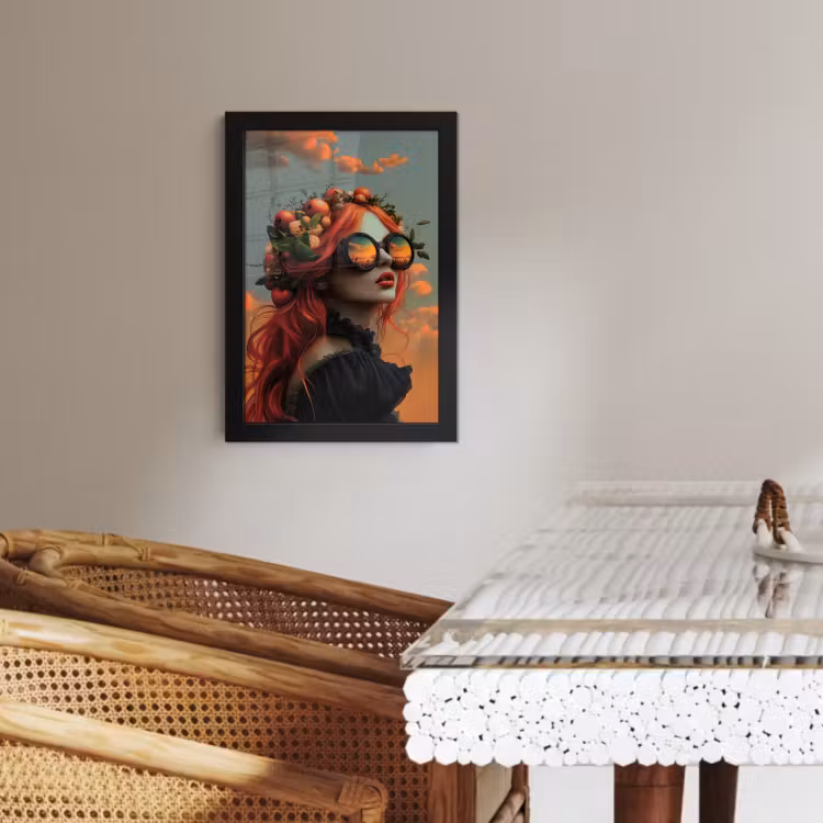 Bilder mit Rahmen - Frau - Krone - Tomate - Bascilicum - Sonnenbrille — 4