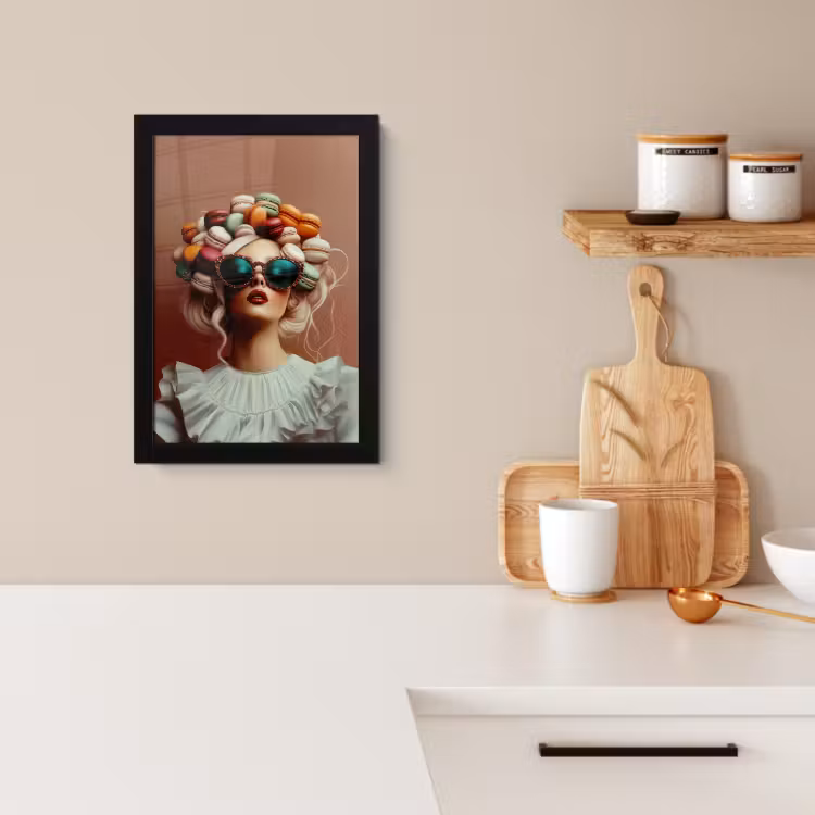Bilder mit Rahmen - Frau - Makronen - Brille — 3