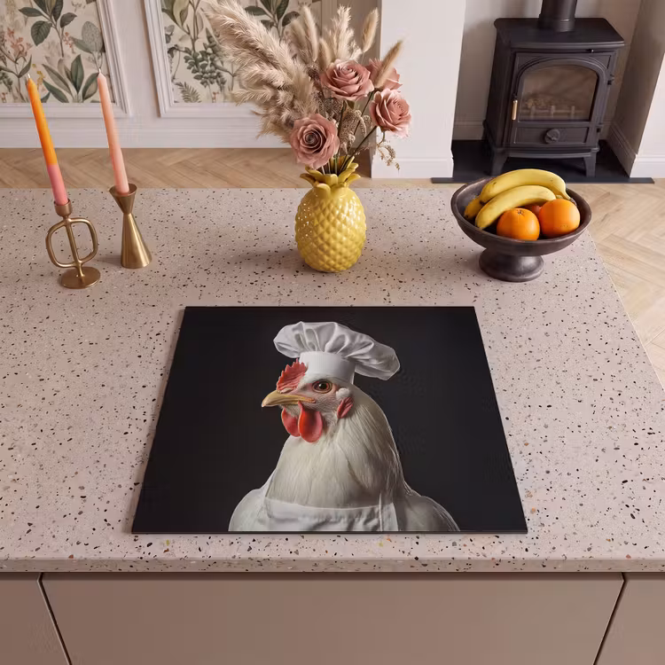 Herdabdeckplatte - Koch - Rot - Huhn — 3