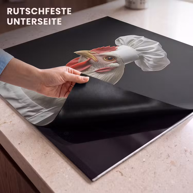 Herdabdeckplatte - Koch - Rot - Huhn — 6