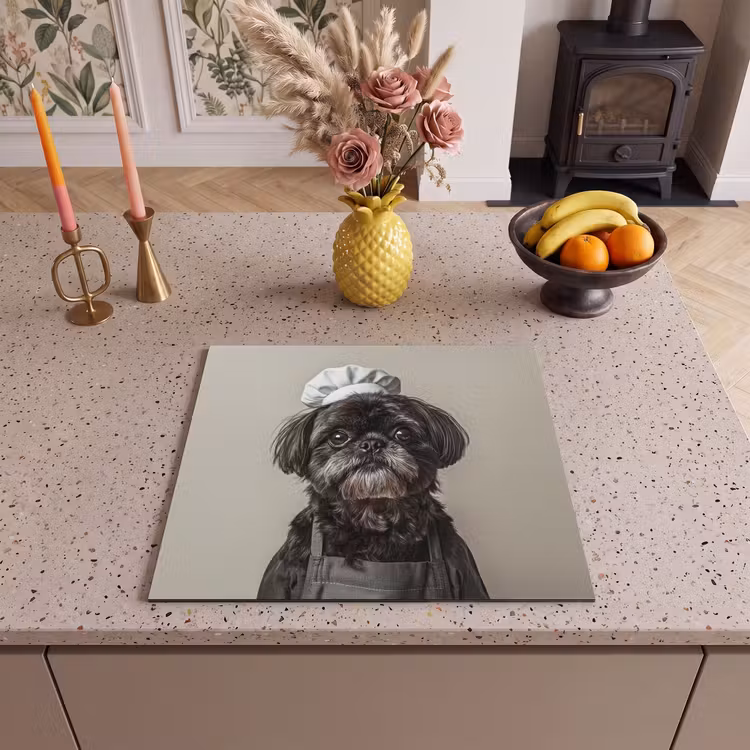 Herdabdeckplatte - Kochkleidung - Schwarz - Hund — 3