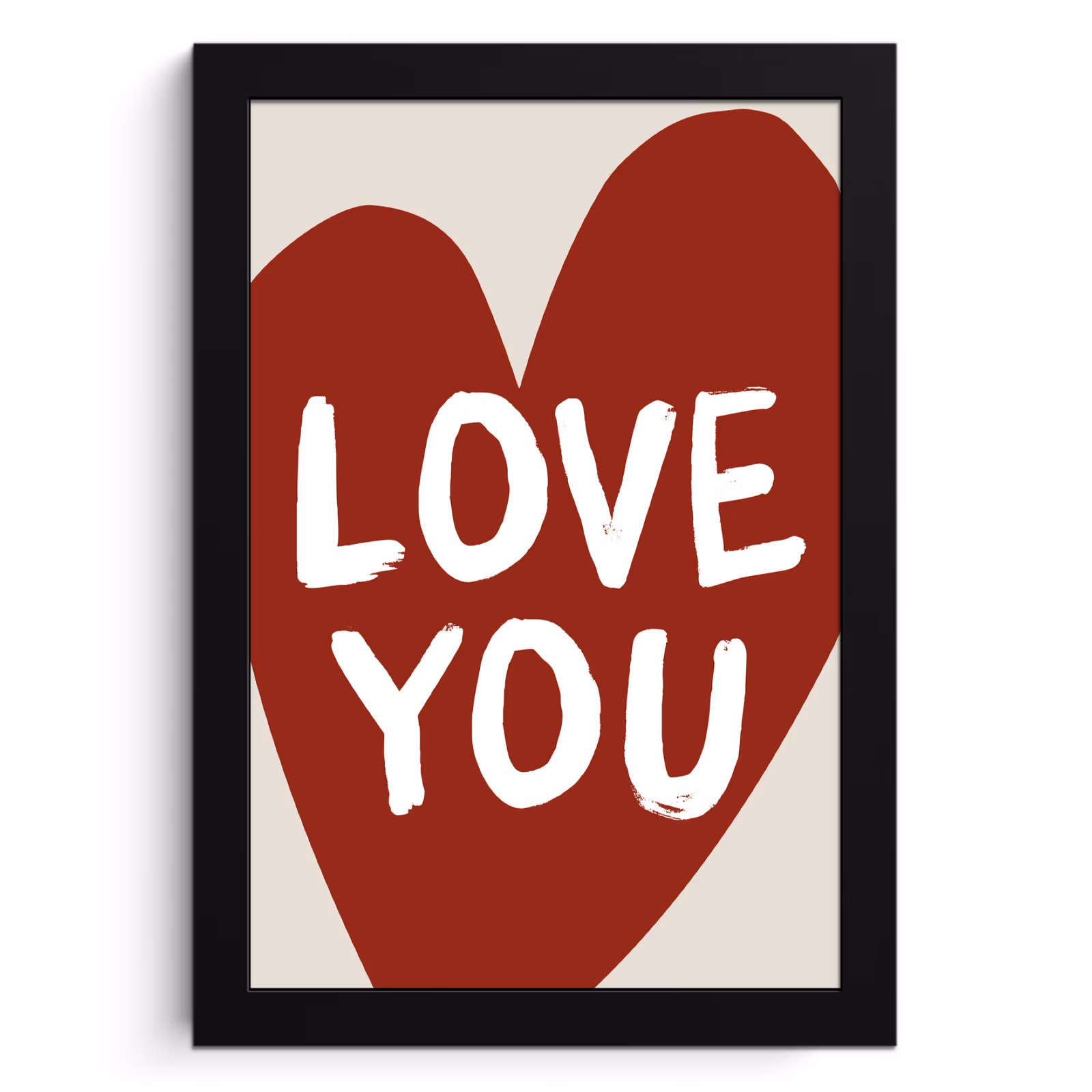 Bilder mit Rahmen - Loveyou - Herz - Rot — 1