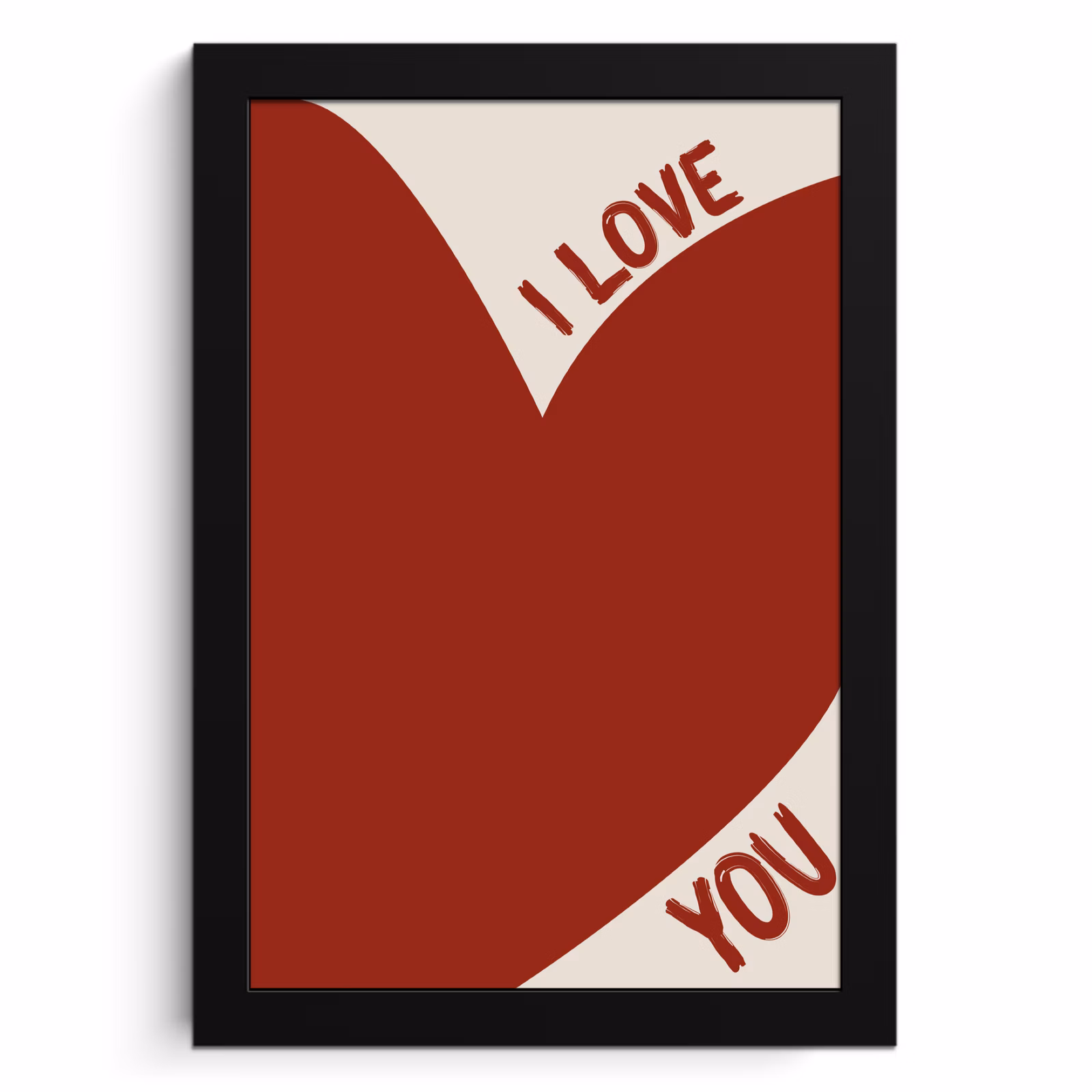 Bilder mit Rahmen - Loveyou - Rot - Herz — 1