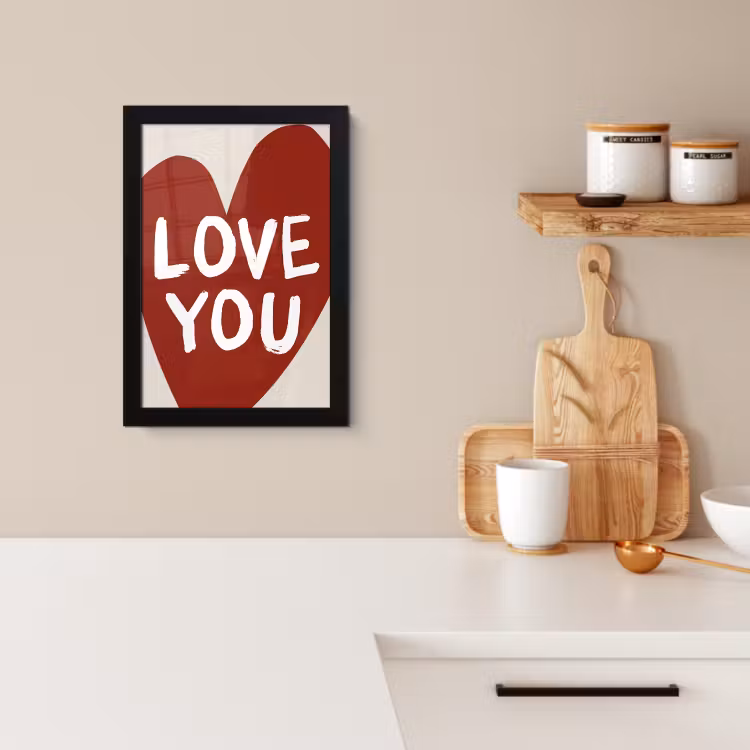 Bilder mit Rahmen - Loveyou - Herz - Rot — 2