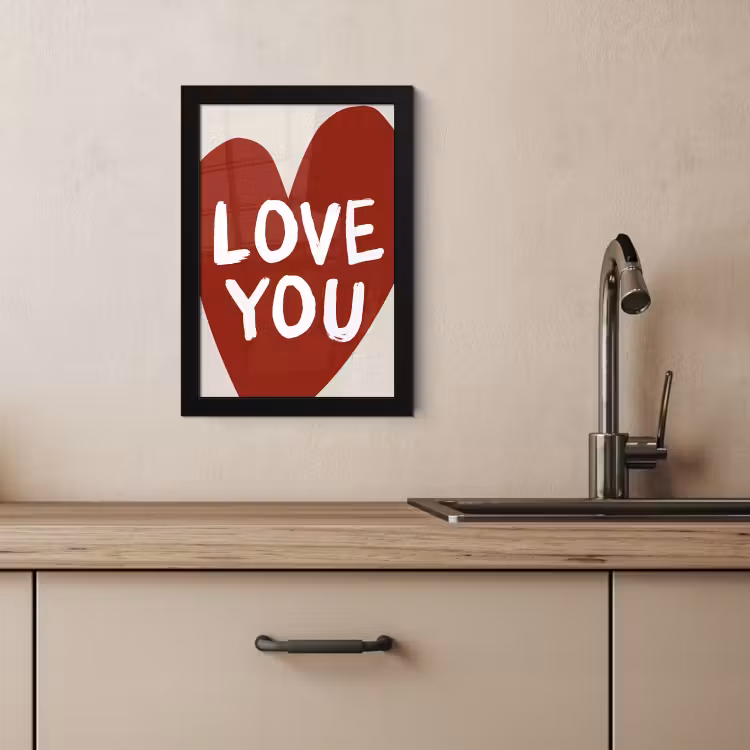 Bilder mit Rahmen - Loveyou - Herz - Rot — 3