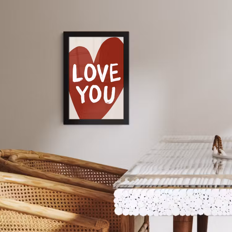 Bilder mit Rahmen - Loveyou - Herz - Rot — 4