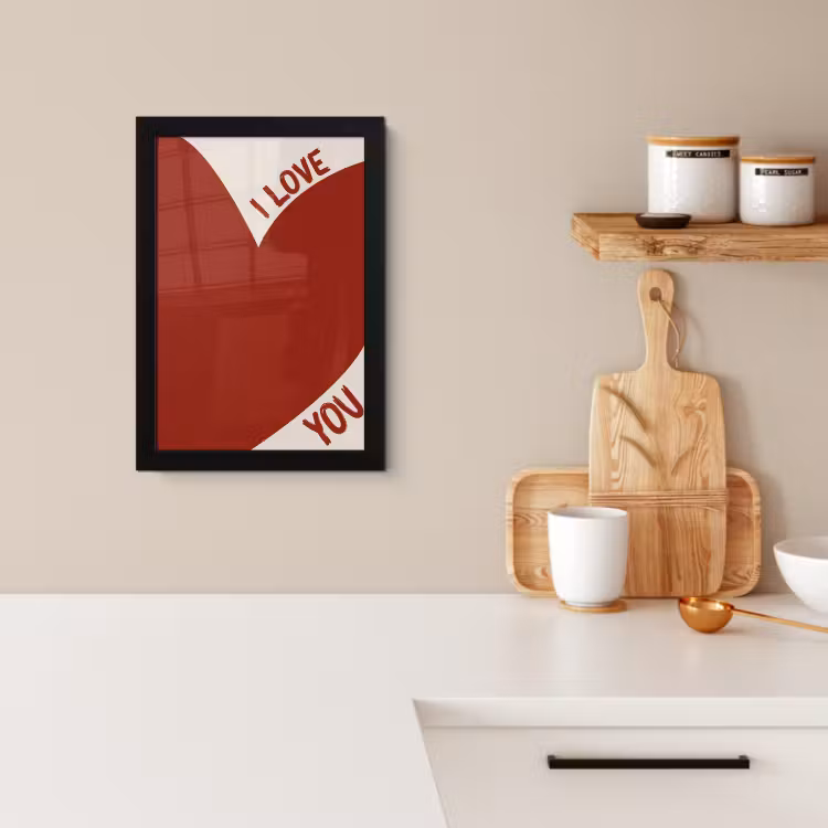 Bilder mit Rahmen - Loveyou - Rot - Herz — 2