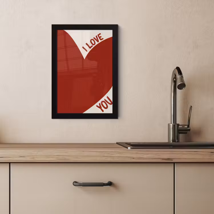 Bilder mit Rahmen - Loveyou - Rot - Herz — 4