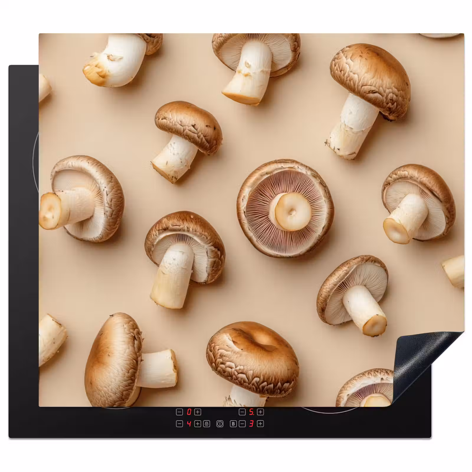 Herdabdeckplatte - Kastanienpilze - Beige — 1