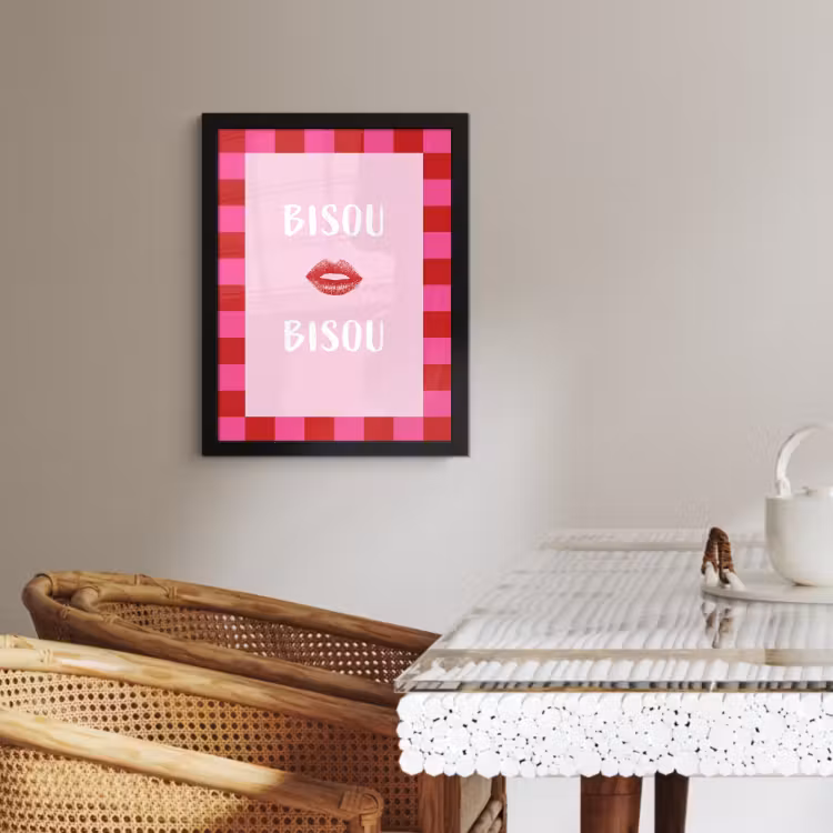 Bilder mit Rahmen - Kuss - Rosa - Französisch - Valentinstag — 2